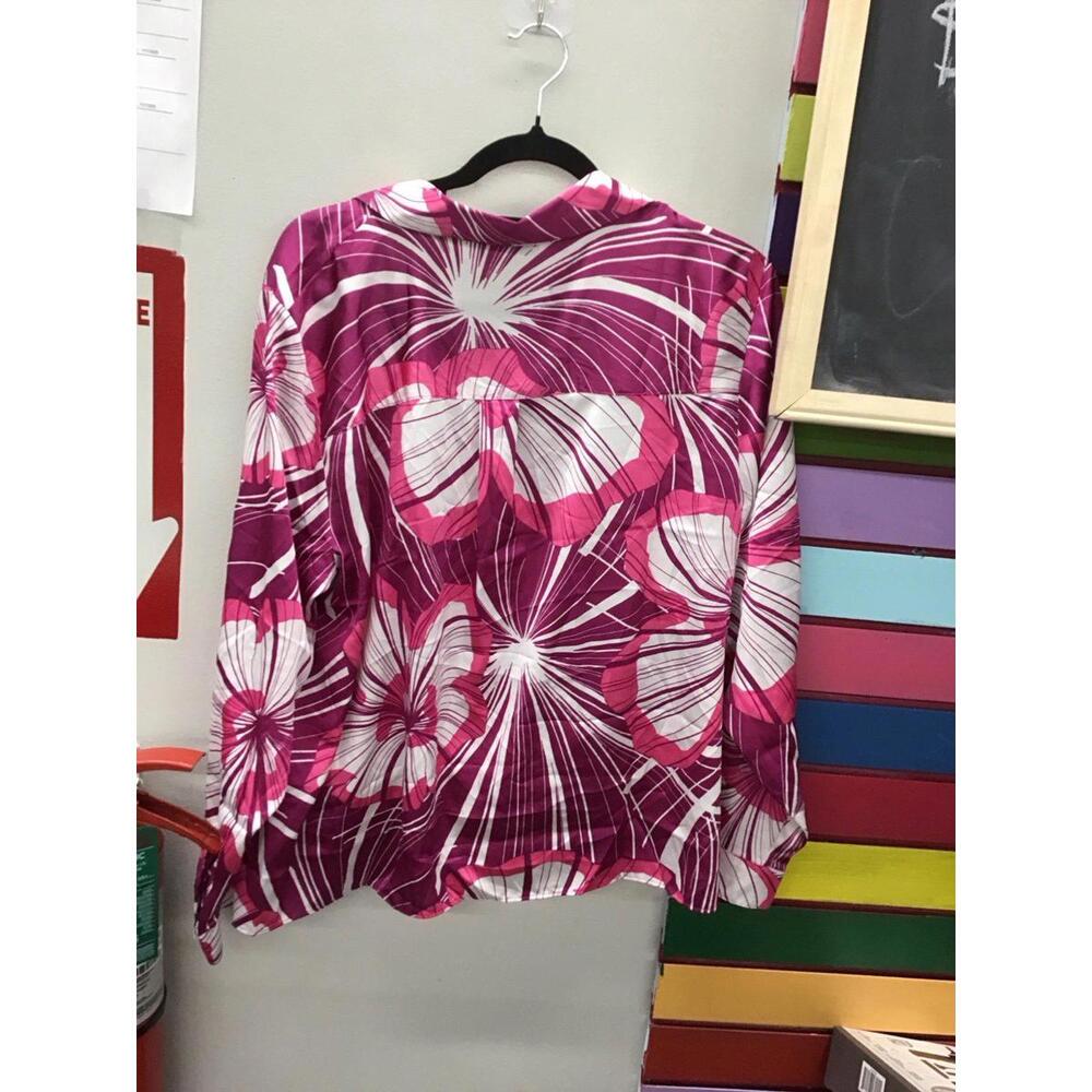 Bold elements women’s button down blouse size 1X … - image 3